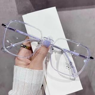 Óculos De Bloqueio De Luz Azul Vintage Oversized Blue Light Blocking Glasses for Mid Big Face Square Frame Nerd Grande Lente Transparente