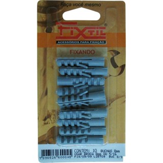 Bucha de fixação 8mm BUC8/9 cinza Fixtil