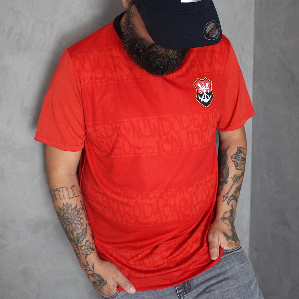 Camiseta Graphite Flamengo Manga Curta Masculina Despojado
