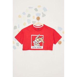 Camiseta Juvenil Feminina Lola Bunny e Pernalonga