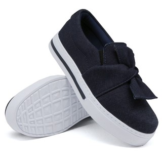 Tênis Slip On Casual Dk Use Shoes com Laço Iate Calce Fácil Jeans