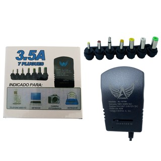 Fonte Universal Bivolt Regulável 3.5v 4.5v 6v 7.5v 9v 12v 3.5A 30w 6 Plugs