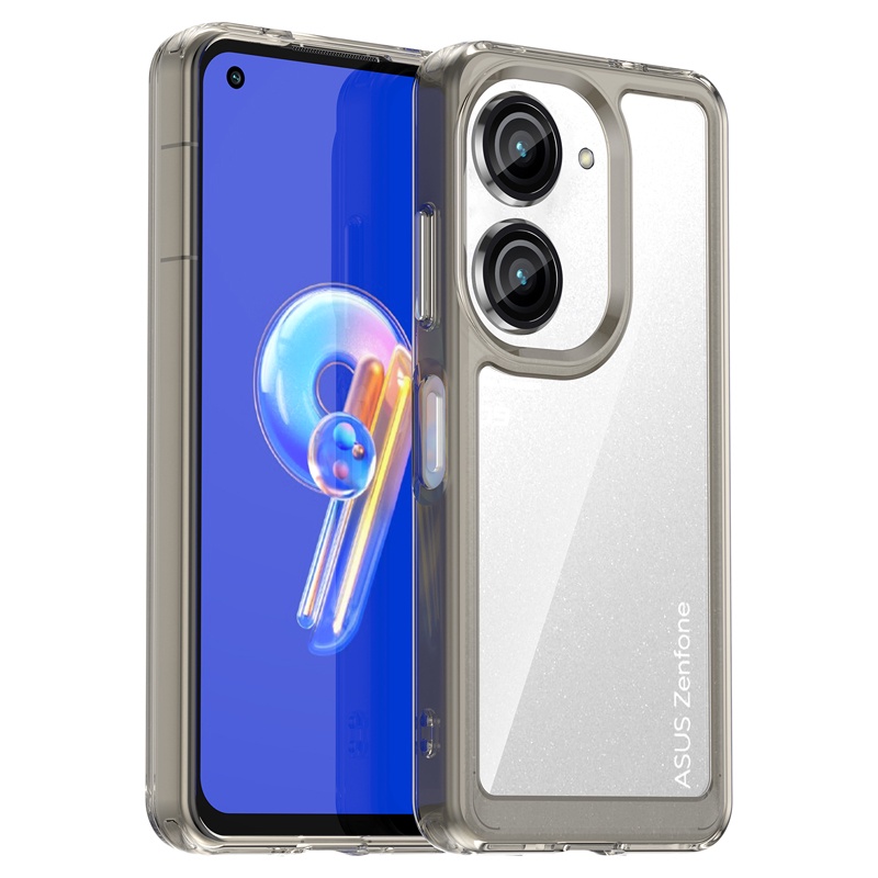 Para ASUS ZenFone 9 10 Caixa ELVEV Colorful Crystal Clear Hard PC Proteção Do Telefone Traseiro