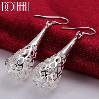 DOTEFFIL 925 Sterling Silver Gotas De Prata/Água/Brinco De Gota Para Mulheres Festa De Noivado Fashion Charm Jewelry