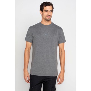 Camiseta Masculina Malha Gola Alta Polo Wear Mescla Escuro