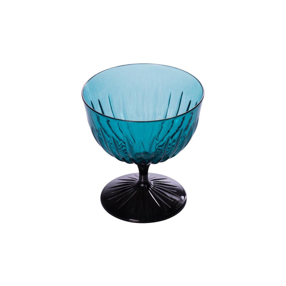 Taça Sobremesa Lapidada 350 ml Azul - Home & Living