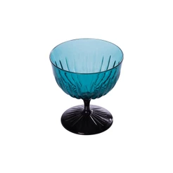 Taça Sobremesa Lapidada 350 ml Azul