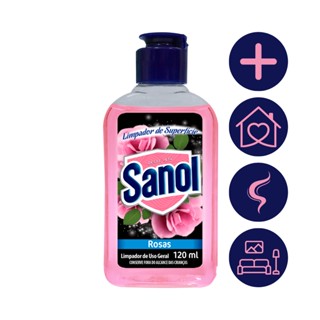 LIMPADOR DE SUPERFICIES PARA PISOS SANOL CASA ROSAS 120ML