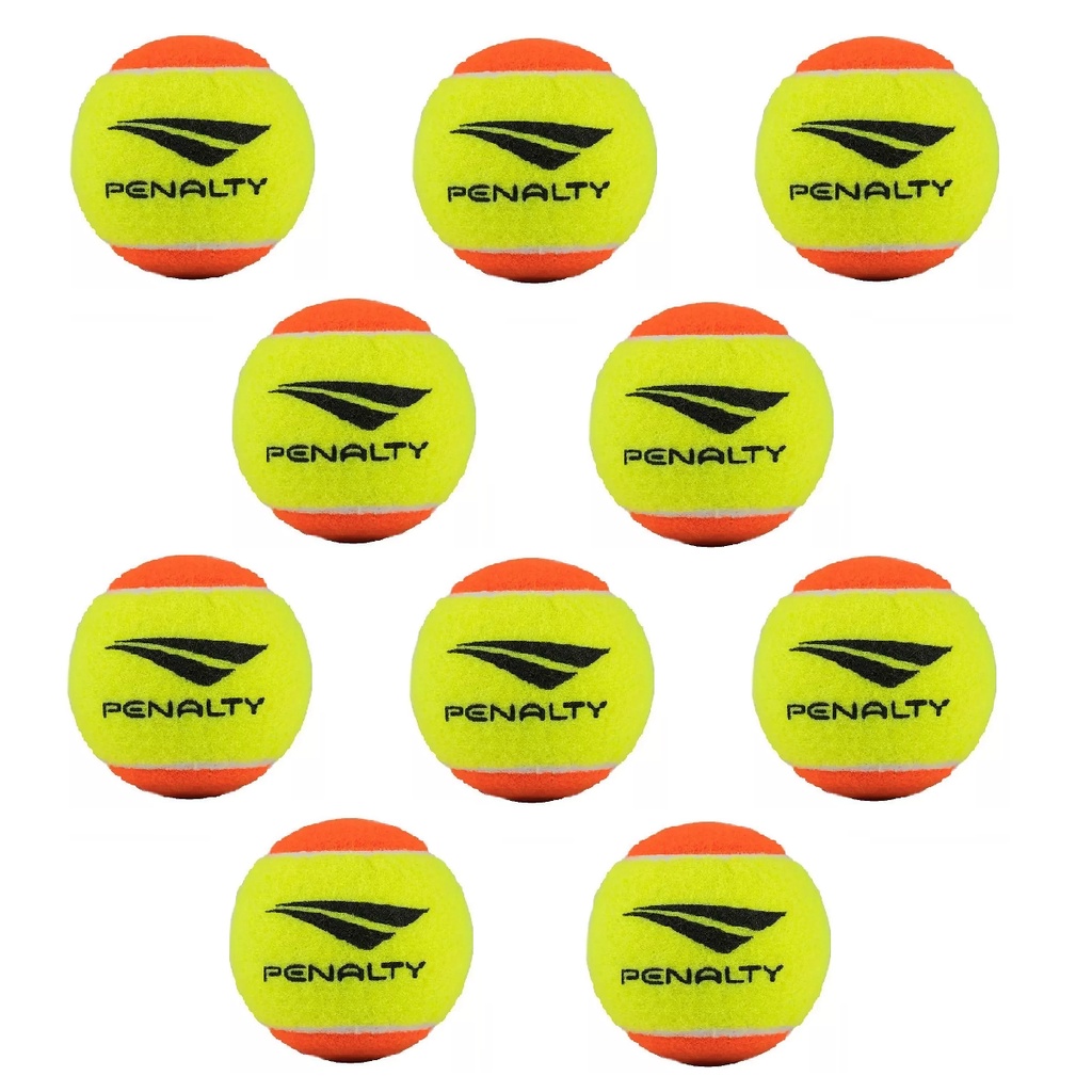 KIT 10 Bolas Beach Tennis Bolinha Tênis Praia PENALTY