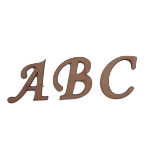 Pacote de 50 Letras Trabalhadas 3cm - MDF Madeira