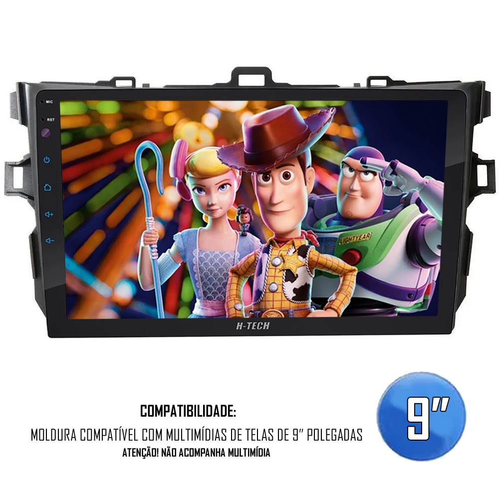 Moldura De Painel 2 Din 9" Polegadas Toyota Corolla 2009 2010 2011 2012 2013 2014 · foto 2