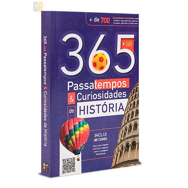 Livro infantil - 365 Passatempos e Curiosidades de História | Com QR Code | Idade 5+