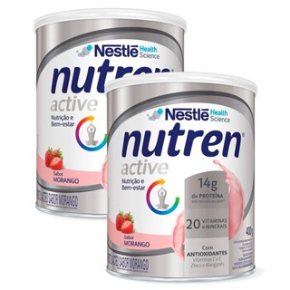 Nutren Active Morango Suplemento Alimentar Lata com 400g | Kit com duas unidades