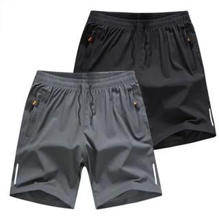 Shorts casuais de verão para homens, shorts de praia respirável, seda gelo, confortável, fitness, basquete, esportes, calças curtas, shorts de corrida, NJY4
