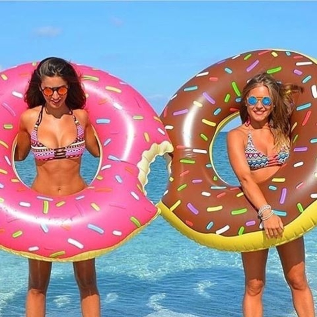 Boia Inflável Donut's Rosquinha Adulto e Infantil Parque aquático E piscina em Oferta na Shopee