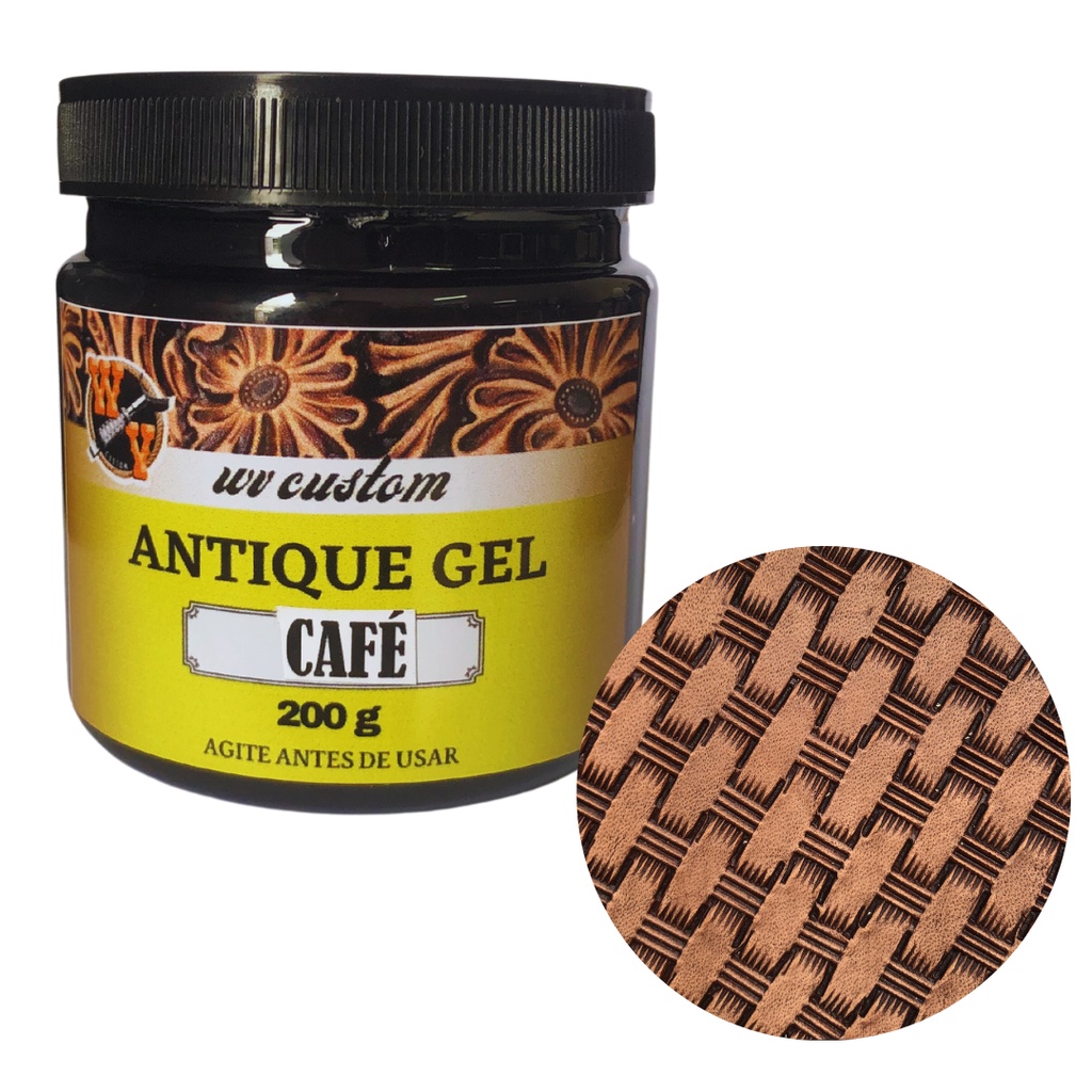 Gel Envelhecedor P/ Couro Antique Gel Cor Café 200 G em Oferta na Shopee
