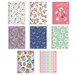 Caderno Universitário 10 Matérias D+ Feminino 200 Folhas Tilibra