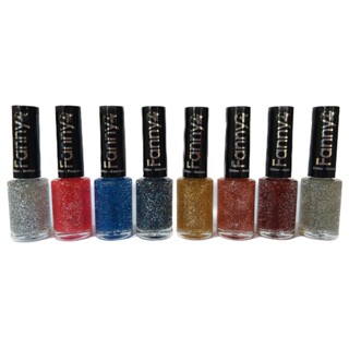Kit Esmaltes Glitters Fanny Coleção De brilhos - 8 Unidades Sem Repetição