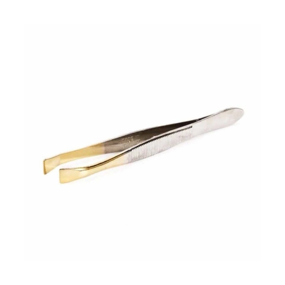 Pinça Solingen Edel 9cm Banhada A Ouro Larga 2231 - Beauty