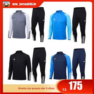 2023 2024 Fato de treino de futebol masculino de outono no inverno / Uniforme de fã / Fato de treino de outono novo estilo / Fato de treino diário / Fato de treino de equipe