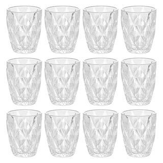 Conjunto De Copos De Vidro Diamond Transparente 270ml 12 Peças - Lyor em Oferta na Shopee