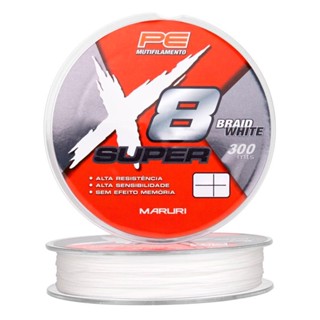 Linha de Pesca Multifilamento x8 Super 300m Branco – Maruri em Oferta na Shopee