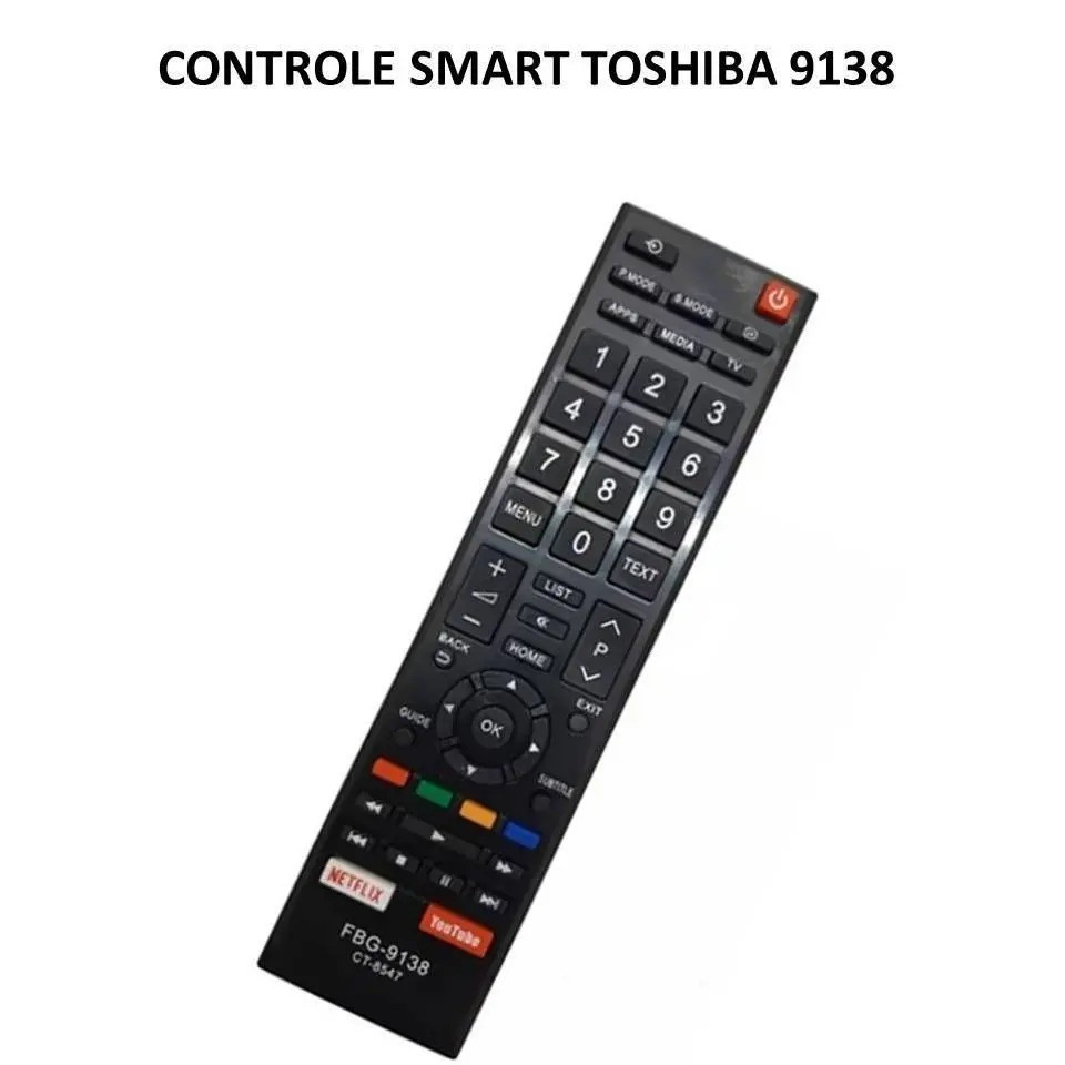 Controle Remoto FBG-9138 Compatível com TV Semp Toshiba