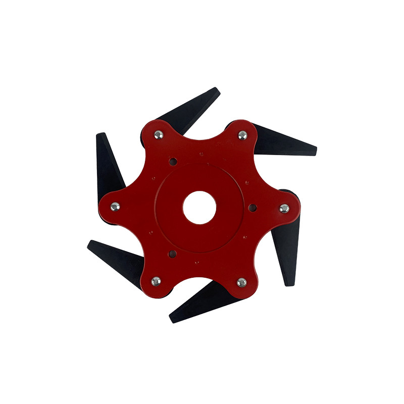 Lâmina 6 Pontas Podador de Galhos 1 Polegada para Roçadeira Importada com Furo Central 1 Polegada (25,4mm) Carbon Fak