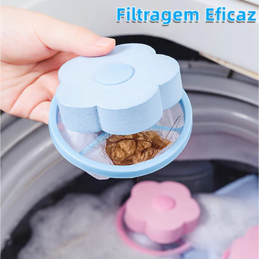 Filtro Para Máquina de Lavar Roupas Lavadoura Coletor de Cabelos Linhas Pelos Fiapos Reutilizavél