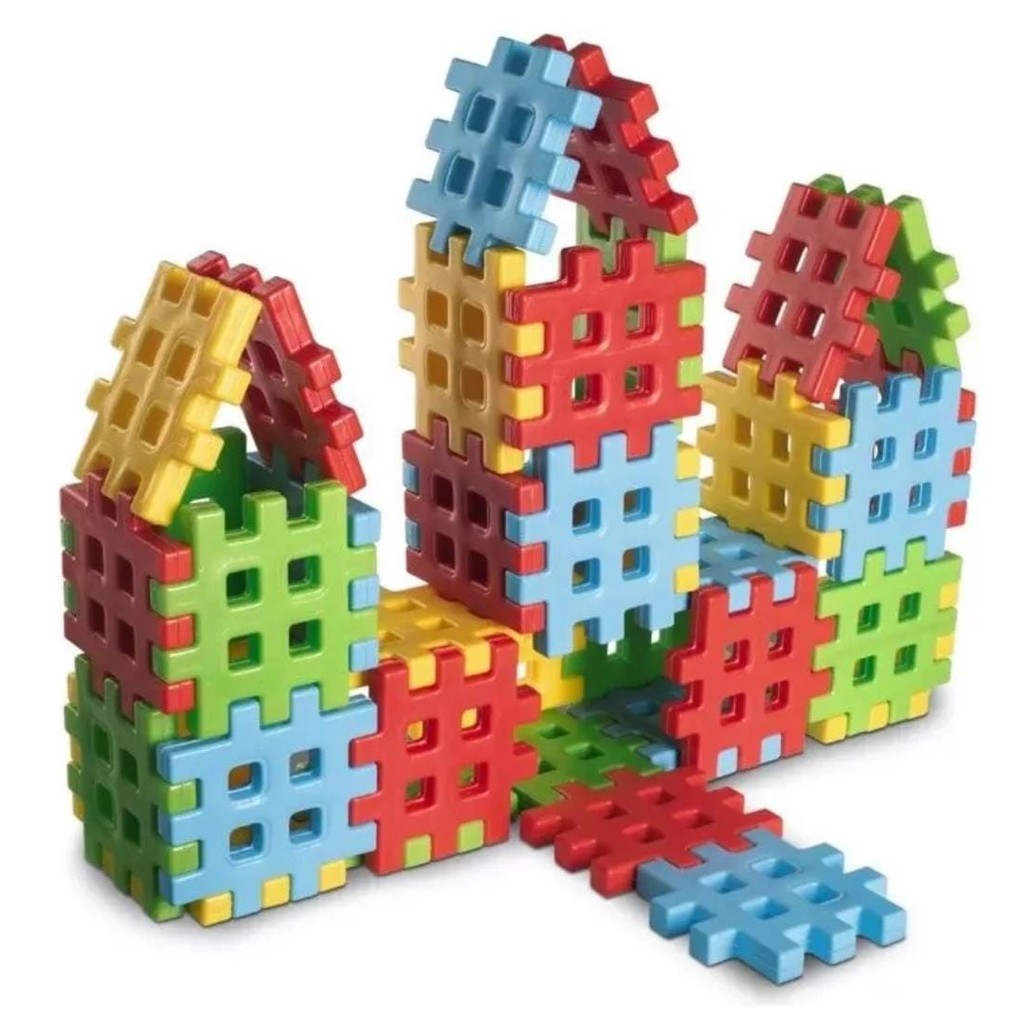 Brinquedo Jogo De Encaixe Blocos De Montar Educativo Peças Grandes - Envio Imediato -