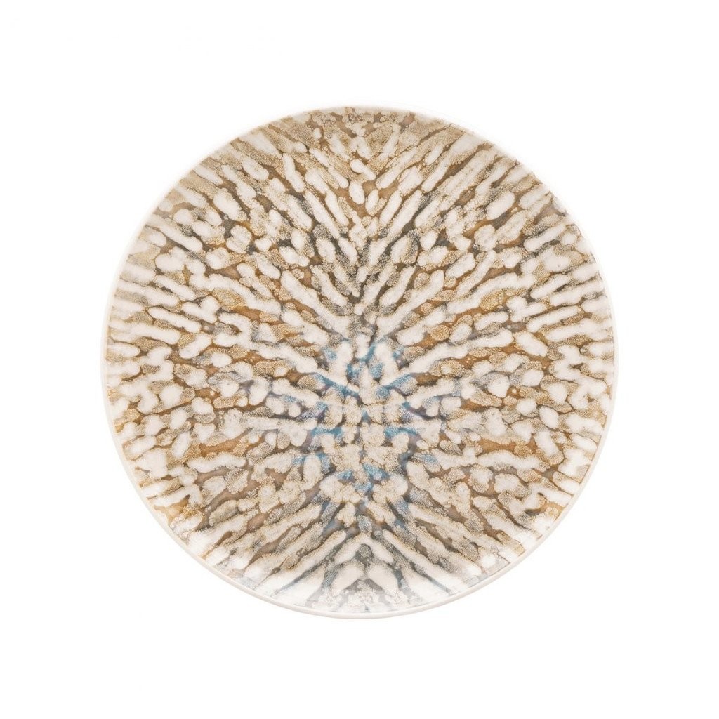 Prato Sobremesa Flat Leopardita 20cm Cerâmica Oxford