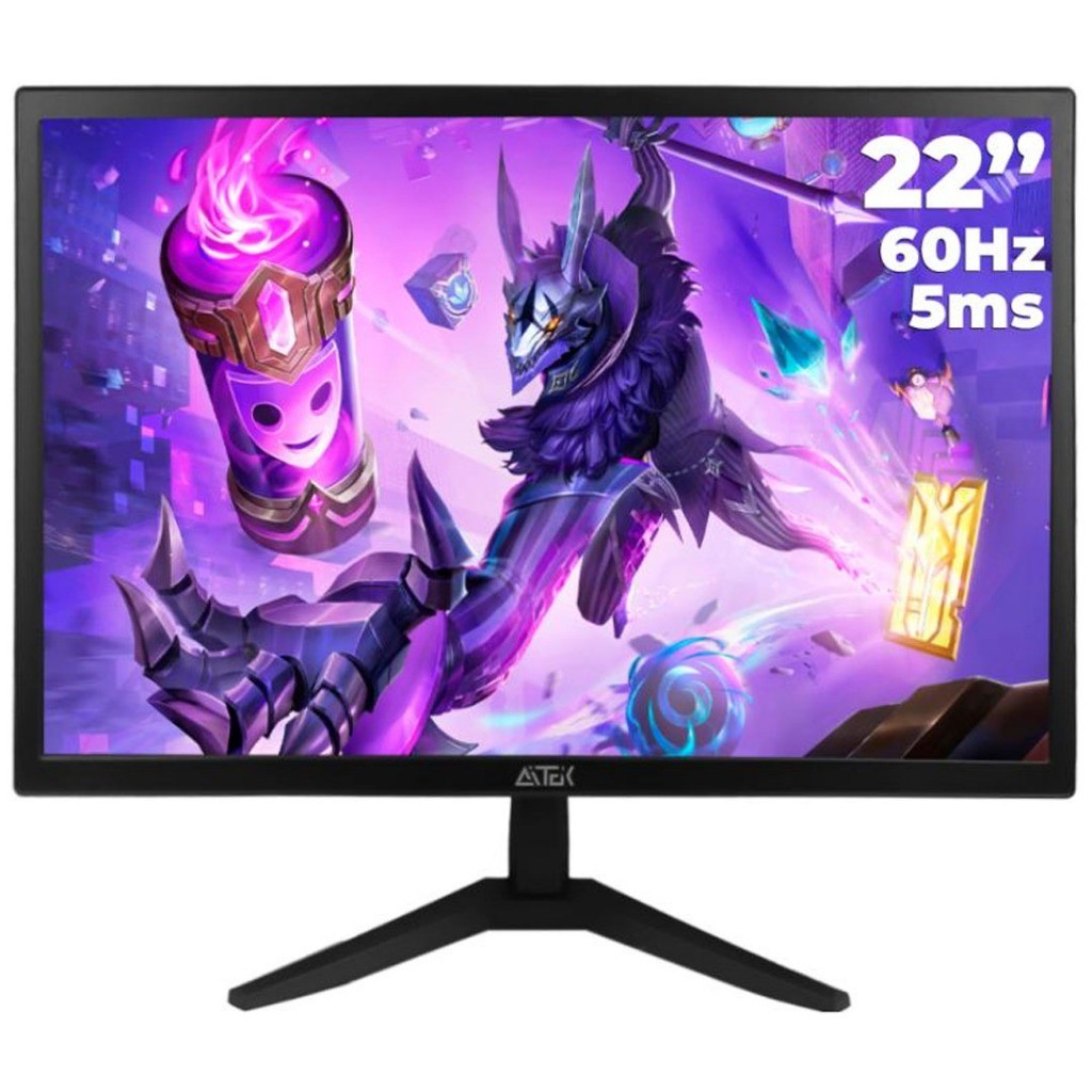 Monitor Gamer Led 21.5'' Com Autofalante 60hz Full Hd 5ms