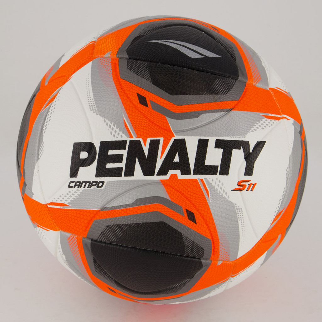 Bola Penalty S11 R2 XXV Campo Branca Laranja e Preta - Sports & Outdoors