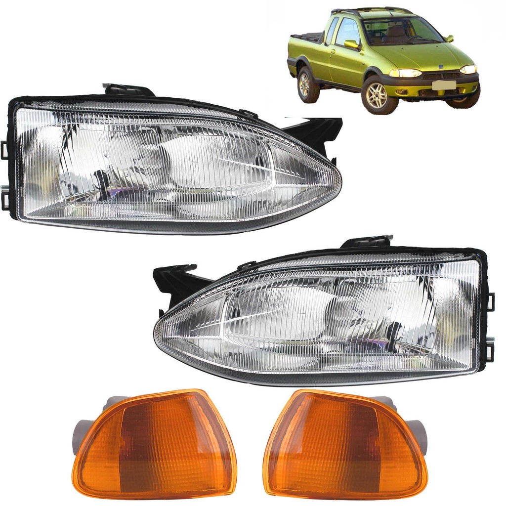 PAR Farol Lanterna Strada 1996 1997 1998 1999 2000 G1 AM PC Cromado