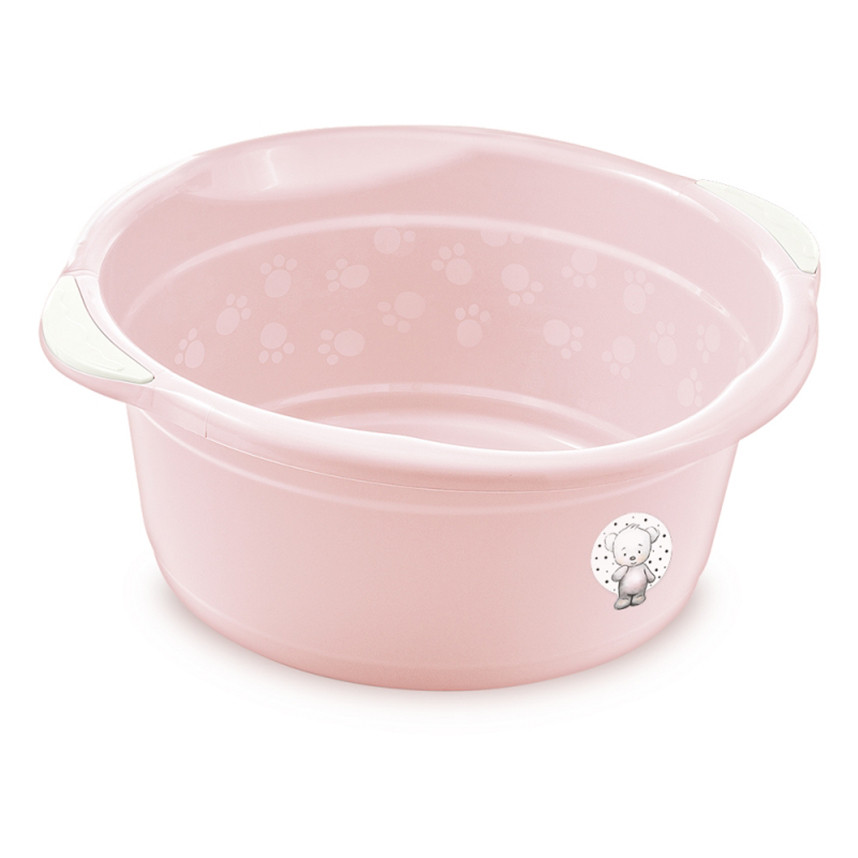 Bacia Bebê Adoleta Fofura 15 Litros Rosa Claro em Oferta na Shopee