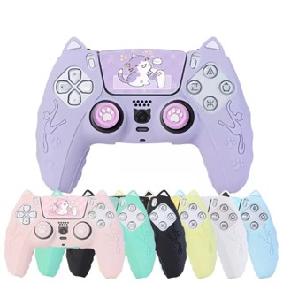 Capa Protetora De Alça De Orelha De Gato Com Tema De Desenho Animado De Silicone Para Controlador PS5/PS5 Slim PRO Antid em Oferta na Shopee