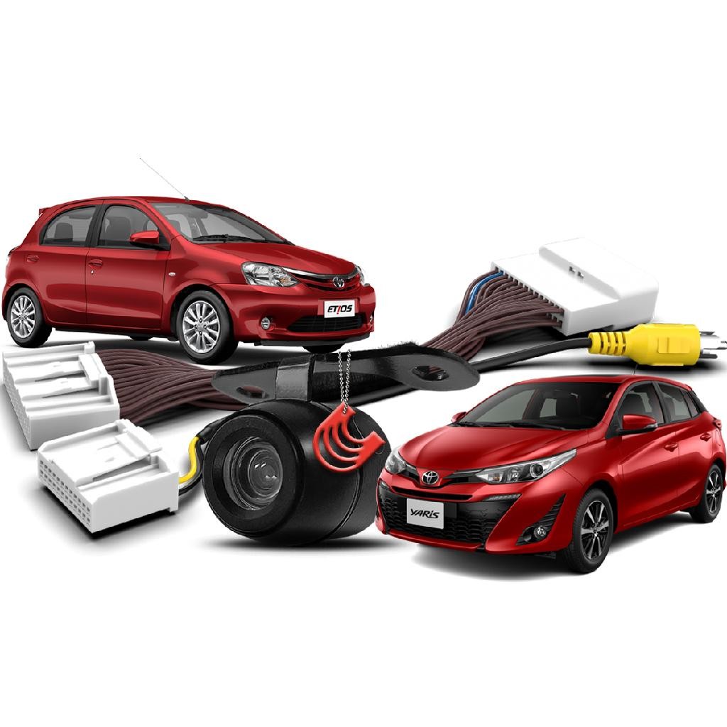 Modulo Interface Desbloqueio Toyota Etios e Yaris Tela e Vídeo em Movimento com Câmera Ré Faaftech