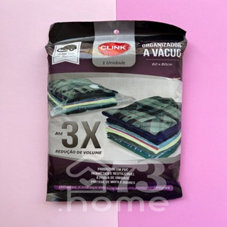 Kit com 5  Saco À Vácuo Organizador Roupa 60 X 80 Cm para cobertor e edredom em Oferta na Shopee