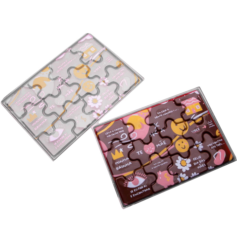 Blister Decorado com Transfer Para Chocolate - Quebra-Cabeça  - BL011601 - 1 unidade - Stalden - Stationery