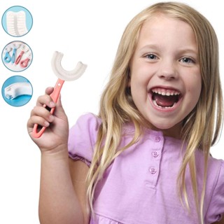 Escova De Dentes Macia Infantil 360° Silicone Em Forma De U