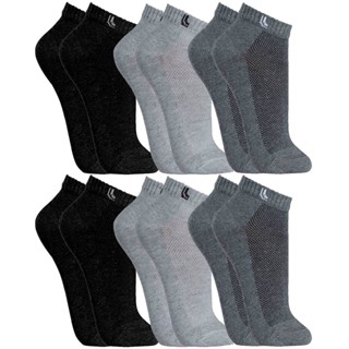Kit com 6 Pares Cano Curto Algodão Sport Walk Lupo