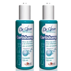 02 Cortishamp 125ml Shampoo Para Coceira Cães e Gatos