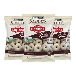 Kit 3 Nazinha Sequilhos Nata Sem Glúten Sem Lactose 300g