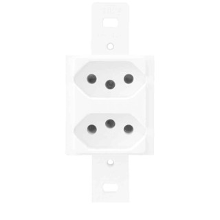 Tomada dupla 10A 250V Blanc Fame