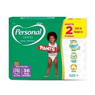 Fralda Personal Baby Total Protect Pants XXG Leve 36 Pague 34
