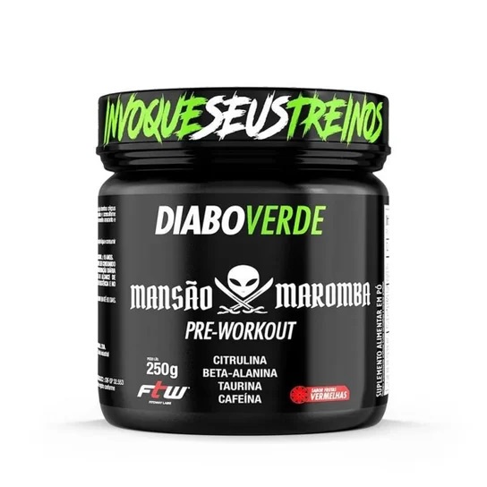 Pre Treino Diabo Verde Mansao Maromba 250g Ftw