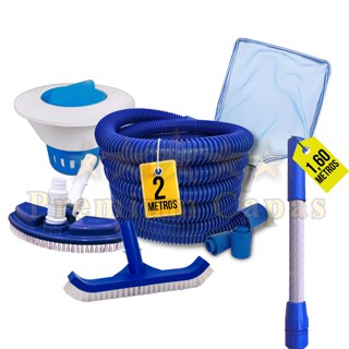 Kit Acessórios Para Limpeza de Piscinas Pequenas