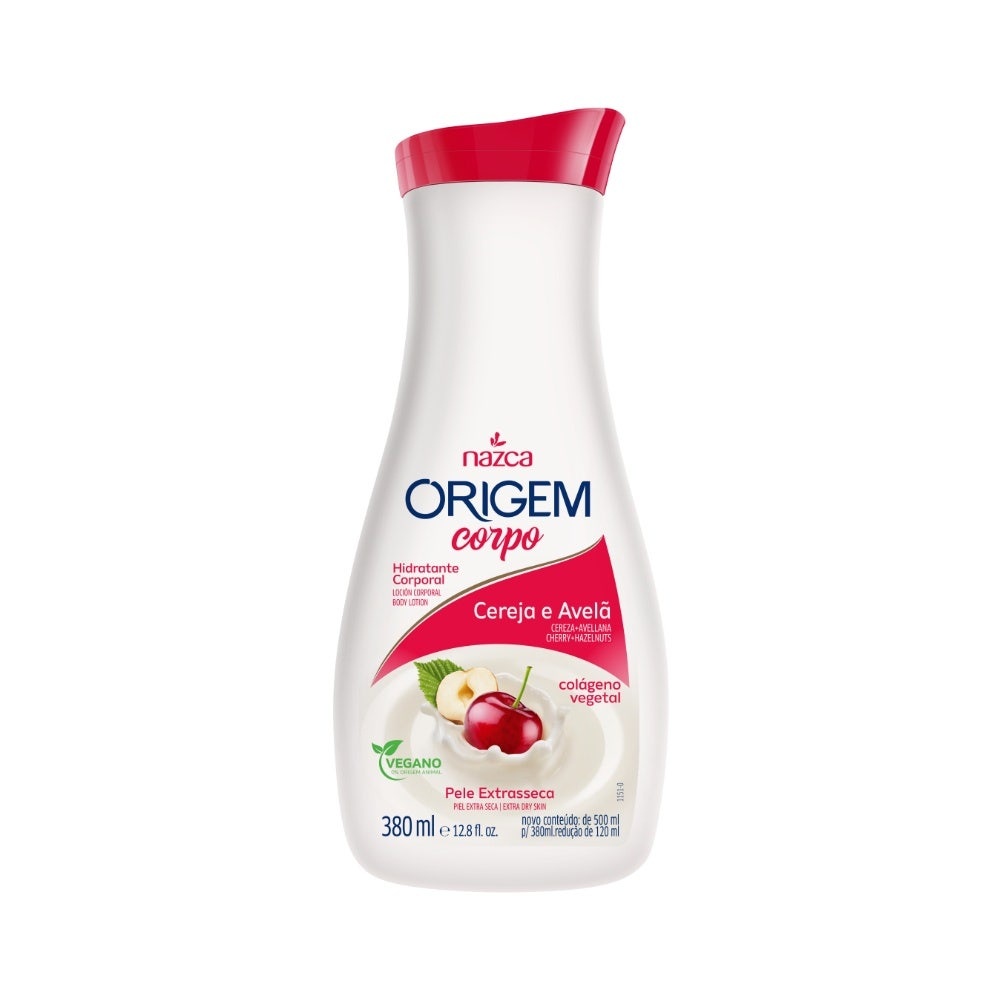 Loção Hidratante Corporal Nazca Origem Cereja E Avelã 380ml - Beauty