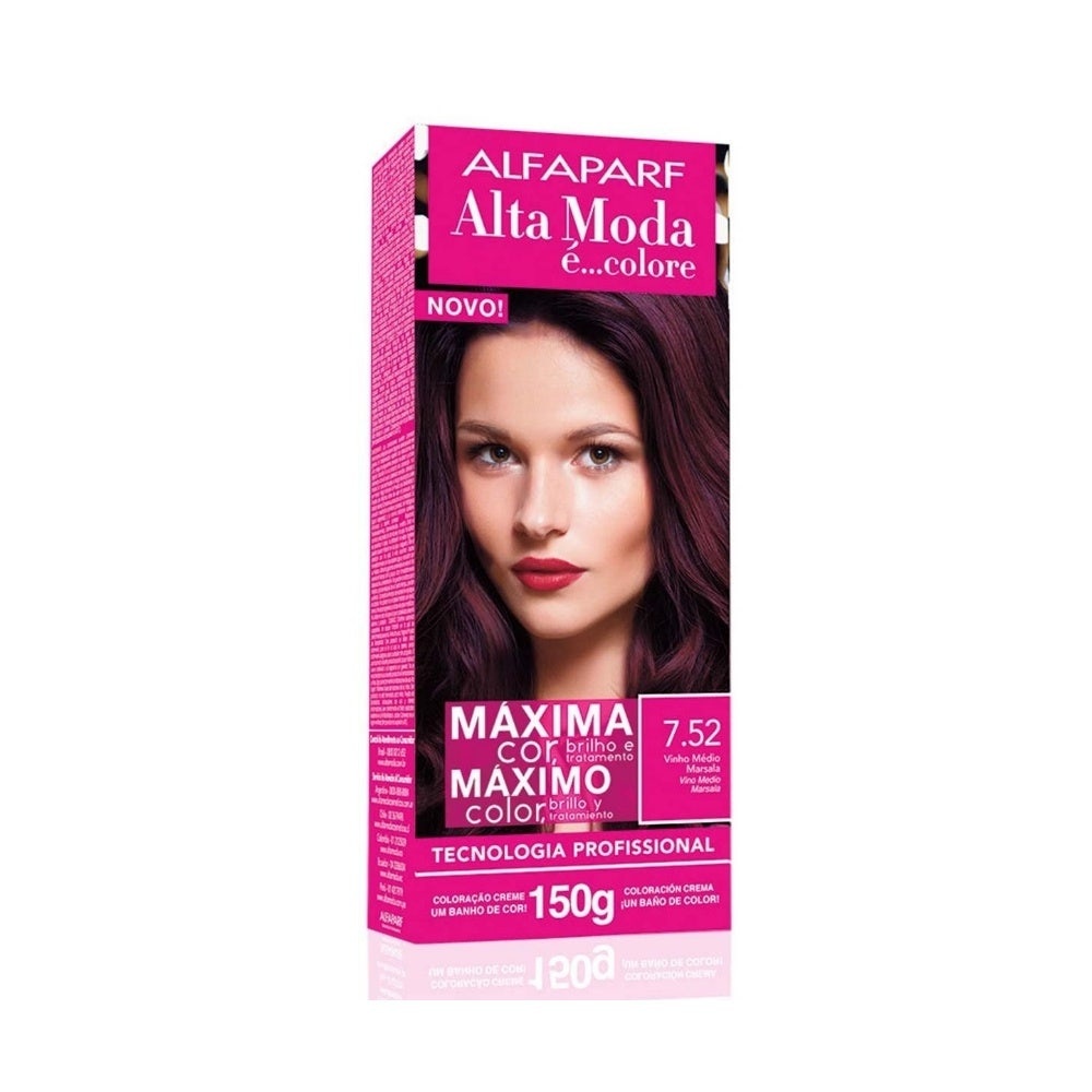 Tintura Alta Moda 7.52 Vinho Médio Marsala