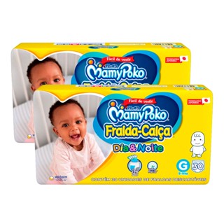Kit de Fralda Calça MamyPoko Dia e Noite Tamanho G 60 Unidades